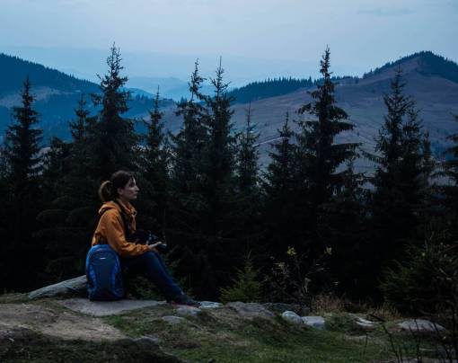 free-images nature  beauty  tree  mountain  rest  girl  woman