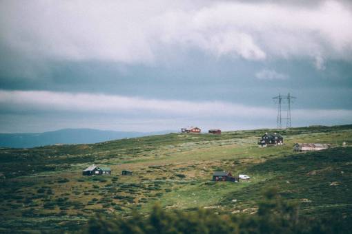 household nature  landscape  household  house  clouds  sky  green