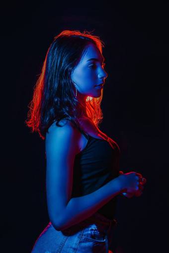 sensuality adult women woman;blue;light;young young adult caucasian ethnicity beauty one person