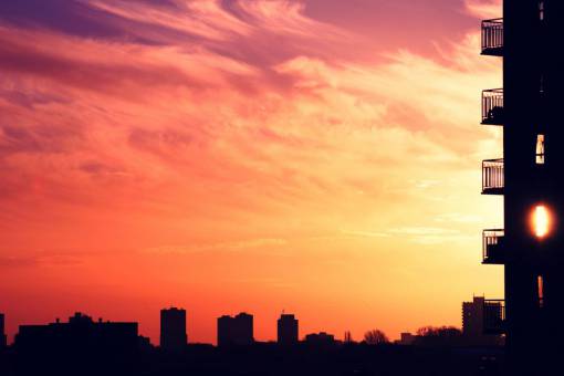 arquitectura edificio infraestructura puesta de sol silueta horizonte ciudad