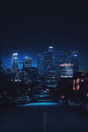 famous-place architecture city;skyline;night night cityscape car dusk skyscraper