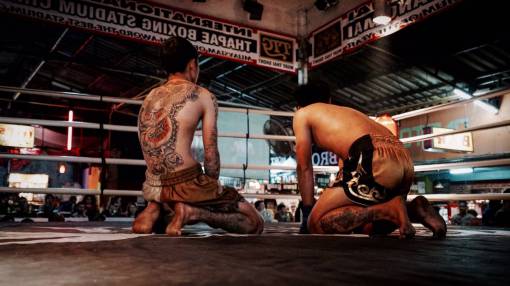 cortar ring de boxeo hombres chicos gente tatuajes deportes
