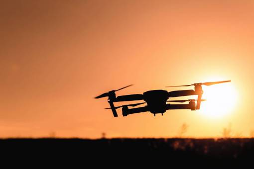 zumbido cámara drone fotografía puesta de sol vista cielo horizonte