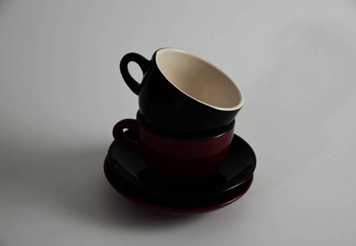 ceramic ceramic  cup  red  white  black  kitchen  utensil
