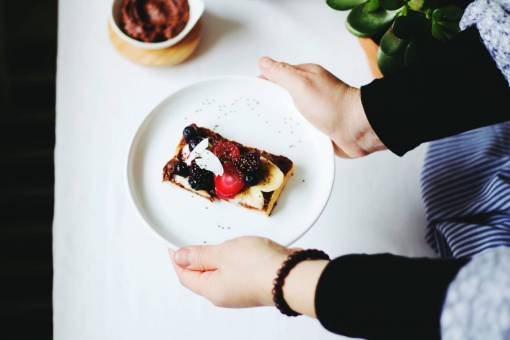 banana-dish-fruit dessert  food  cake  fruits  strawberry  blueberry  banana
