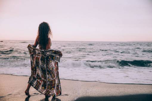 female  beach  ocean  sand  woman  casual  water