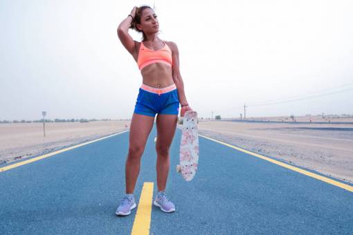 trainer fitness  woman  skateboard  female  girl  healthy  sport