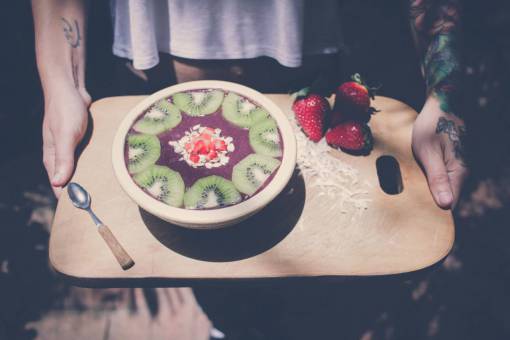 spoon-with-coffee fruit  salad  food  kiwi  strawberry  spoon  bowl