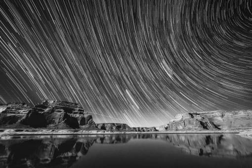 monochrome long exposure  photography  dark  night  star  sky  mountain
