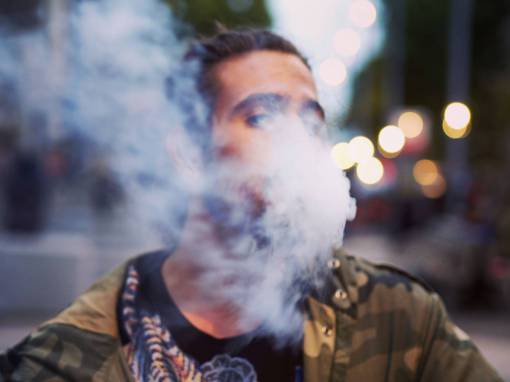 olympus man  smoking  street  city  bokeh  lights  fashion
