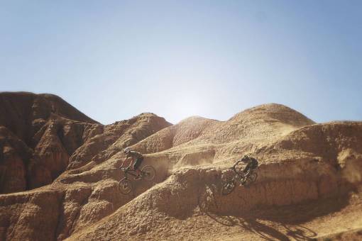 bicycle mountain  bike  bicycle  blue  sky  clouds  outdoor
