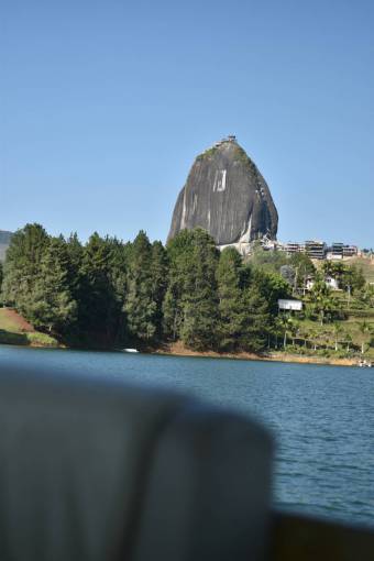 landscape Scenic View of Piedra del Pe?ol in Guatap?, Antioquia, Colombia ? Iconic Rock Formation and Tourist Attraction