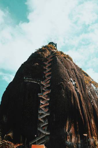 landscape Scenic View of Piedra del Pe?ol in Guatap?, Antioquia, Colombia ? Iconic Rock Formation and Tourist Attraction
