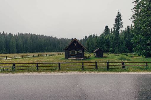 barn nature  landscape  barn  cabin  house  field  fence