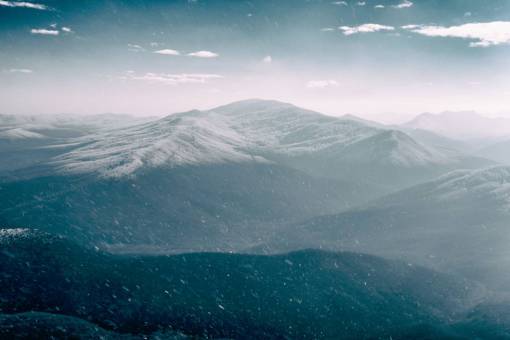 haze nature  mountains  sky  clouds  haze  snow  winter
