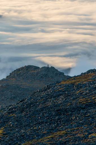 terrain rocky  mountain  view  peak  hike  land  clouds