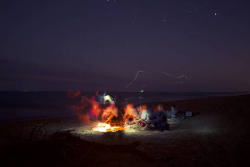 bonfire sea  ocean  water  coast  shore  beach  night