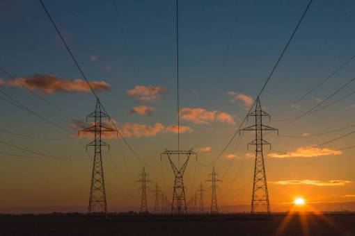 electricity-pylon sunset  electricity  electrical  wires  sky  clouds  light