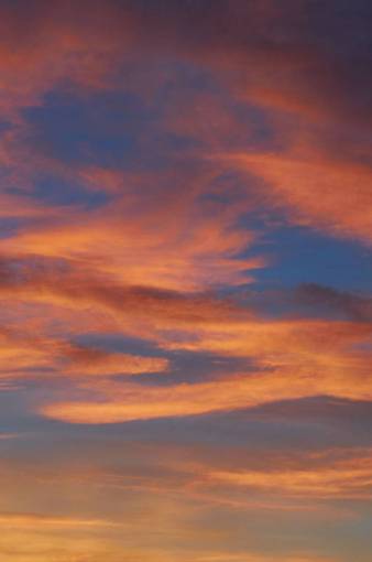 sunset  pink  sky  clouds  blue  orange  dusk