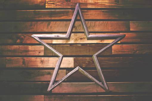 decoracion navidena estrella de pared de madera temporada navideña decoración art