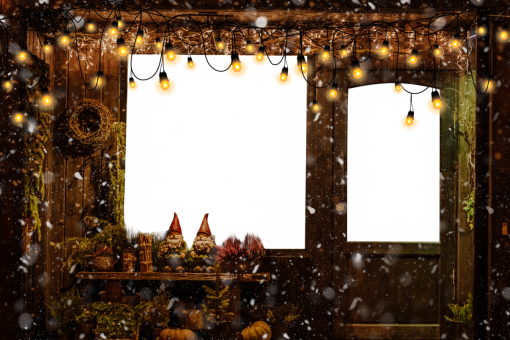 janela de natal pano de fundo celebração fundos png decoração de sobreposição de janela de natal