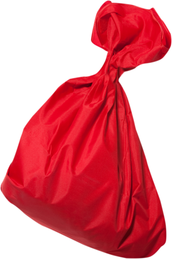 santa  christmas gift png santa bag overlay packet decoration