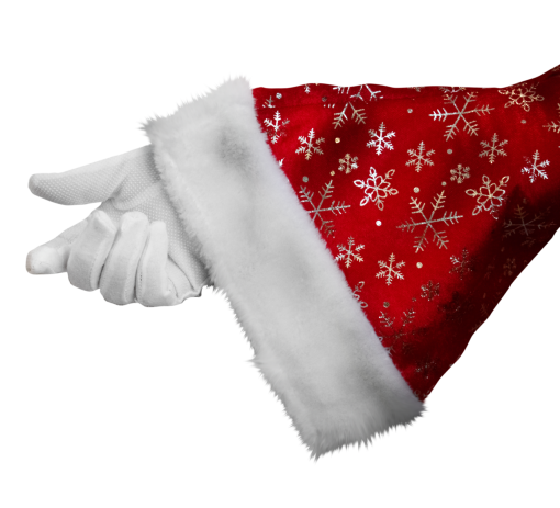 40s  christmas png overlay winter celebration santa hand season