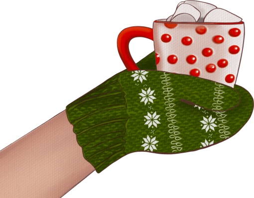 heat  drink illustration winter png overlay vector Green mitten