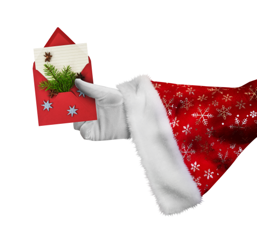  winter christmas gift celebration png santa hand overlay