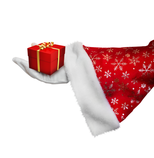 16  winter overlay gift santa hand celebration christmas png