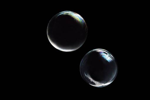 liquid Bubbles on black Background