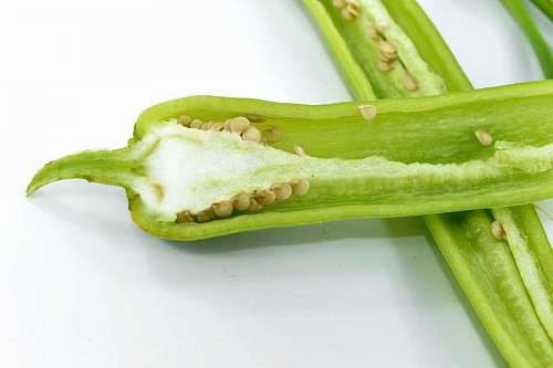 chili agriculture  chili  cross section  greenish 