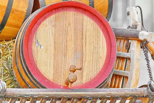 carriage barrels carriage straw decoration antique barrel container wooden wood