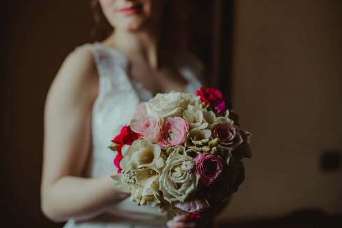 bouquet romantic bride arrangement decoration flower rose woman
