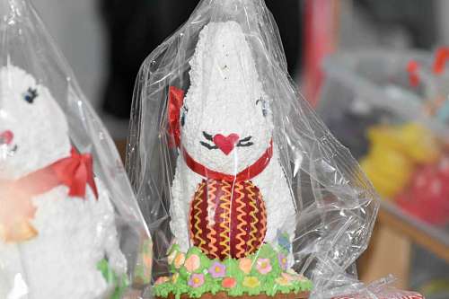bunny easter plastic container celebration bag sugar candy decoration traditional