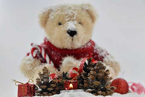 teddy-bear christmas candles decoration toy bear doll toys animal candlelight christianity teddy plush