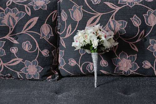 dormir elegancia ramo de orquídeas glamour dormitorio textil cojín almohada tela cama