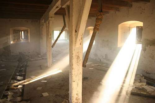 garbage garbage basement abandoned dirty dust ruin decay sunlight sunrays 