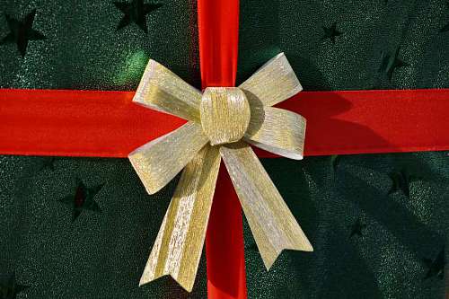 gift christmas decoration glow golden box package celebration handmade ornament ribbon
