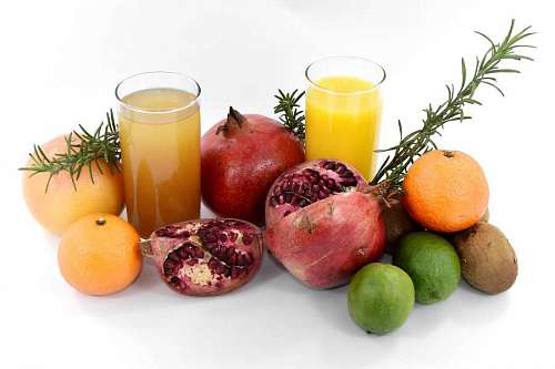 pomelo fruta cítricos antioxidante jugo exótico granada kiwi mandarina limón tropical