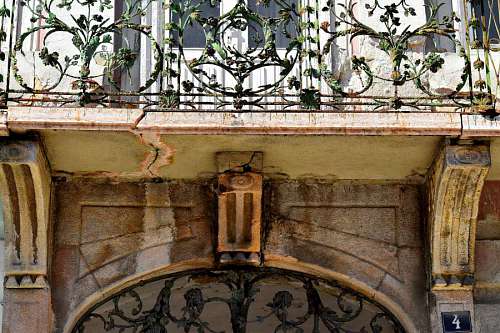 arch-architectural-feature iron facade balcony arch cast building fence architecture window