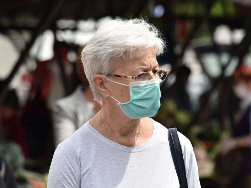 infection mask face eyeglasses coronavirus hygiene disease infectious woman protection marketplace portrait