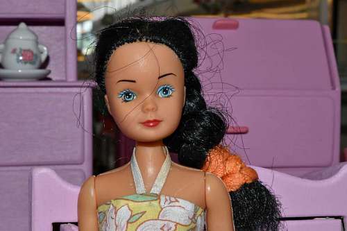 miniature-effect miniature hair portrait toyshop doll 