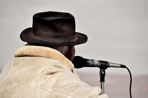 singer musician singer hat cowboy portrait retro