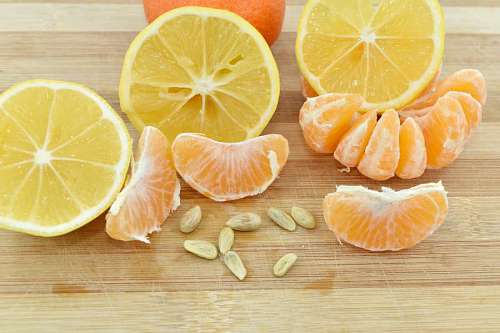 orange seed mandarin lemon slices citrus vitamin fruit fresh