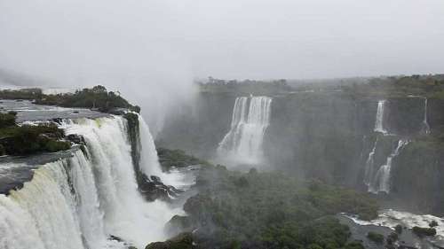 moisture waterfall mist fog river water nature moisture outdoors landscape kb