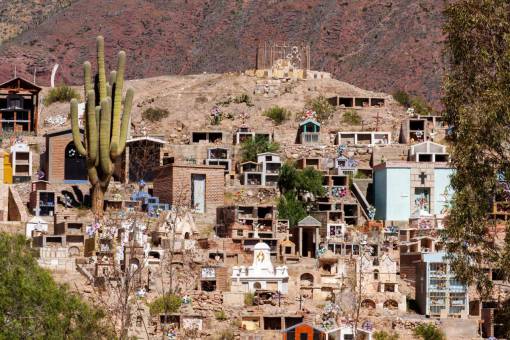 landscape Cemetery in the village of Maimara, at Quebrada de Humahuaca valley, reflecting the region's rich cultural heritage in Jujuy Province, Argentina