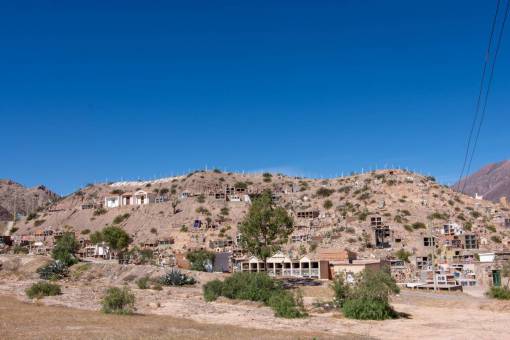 landscape Cemetery in the village of Maimara, at Quebrada de Humahuaca valley, reflecting the region's rich cultural heritage in Jujuy Province, Argentina