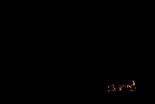 bonfire dark  night  campfire  picnic  flame  light  people