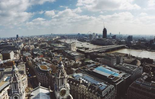 england London  England  city  buildings  rooftops  aerial  view